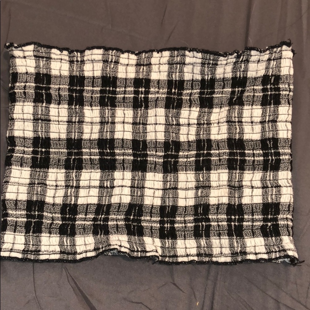 Plaid Hollister Tube Top